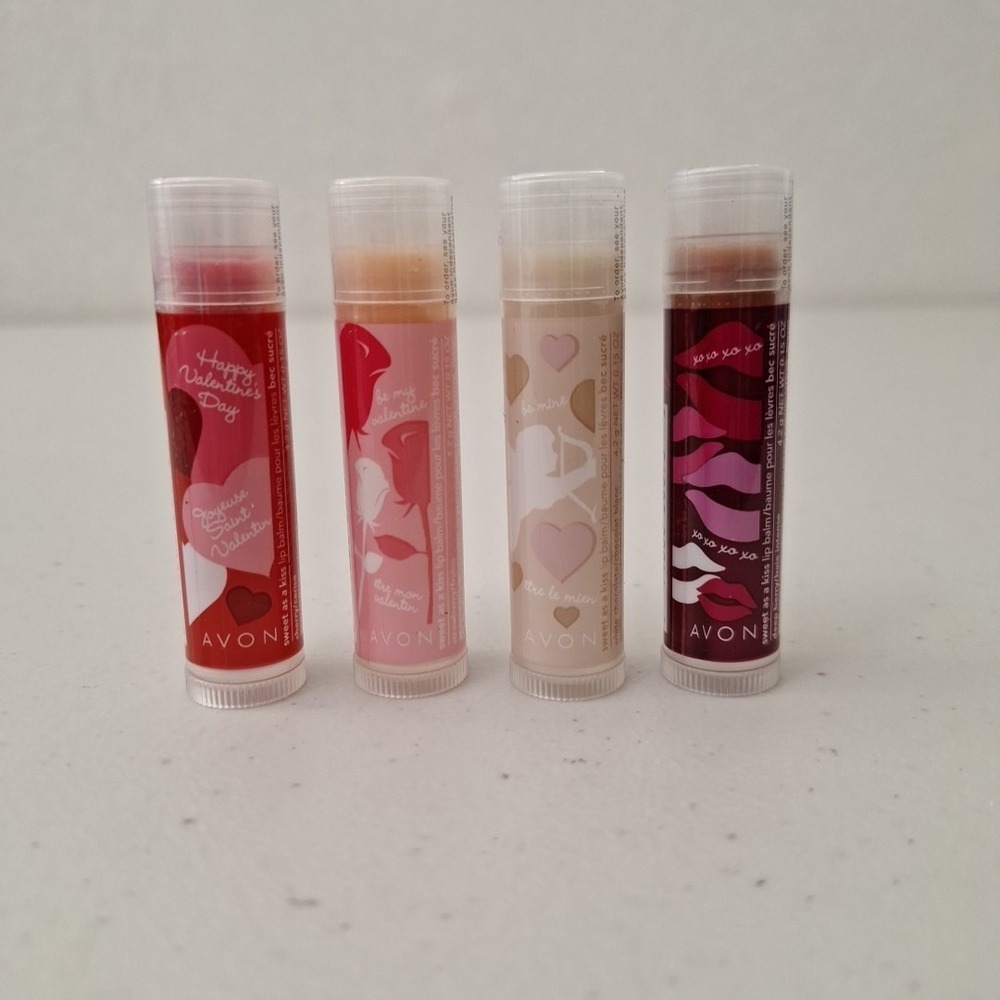 NEW Avon SWEET AS A KISS Lip Balm Chapstick, Set of 4, DISCONTINUED Valentine's - Picture 3 of 7